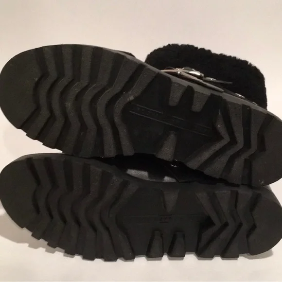 Marc by Marc Jacobs Black Studded Shearling Boots - Women’s 8.5 - Picture 6 of 8